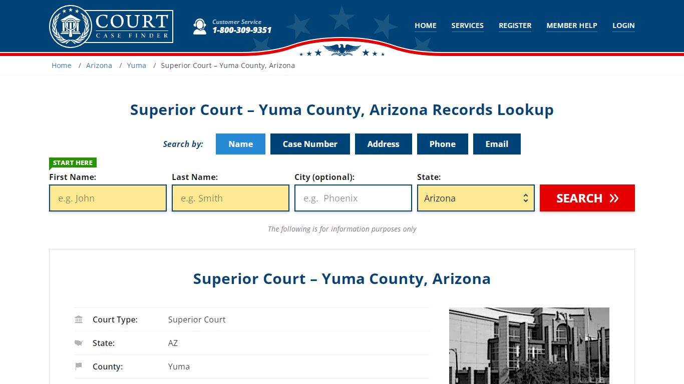 Superior Court – Yuma County, Arizona Records Lookup